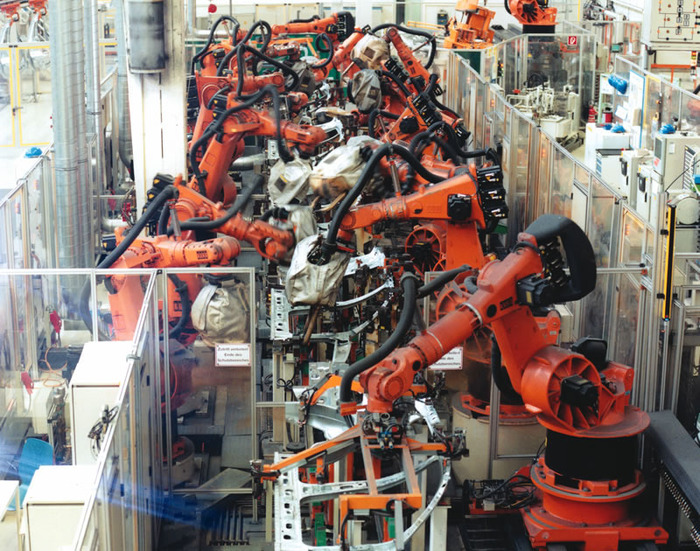 机器人点焊生产线